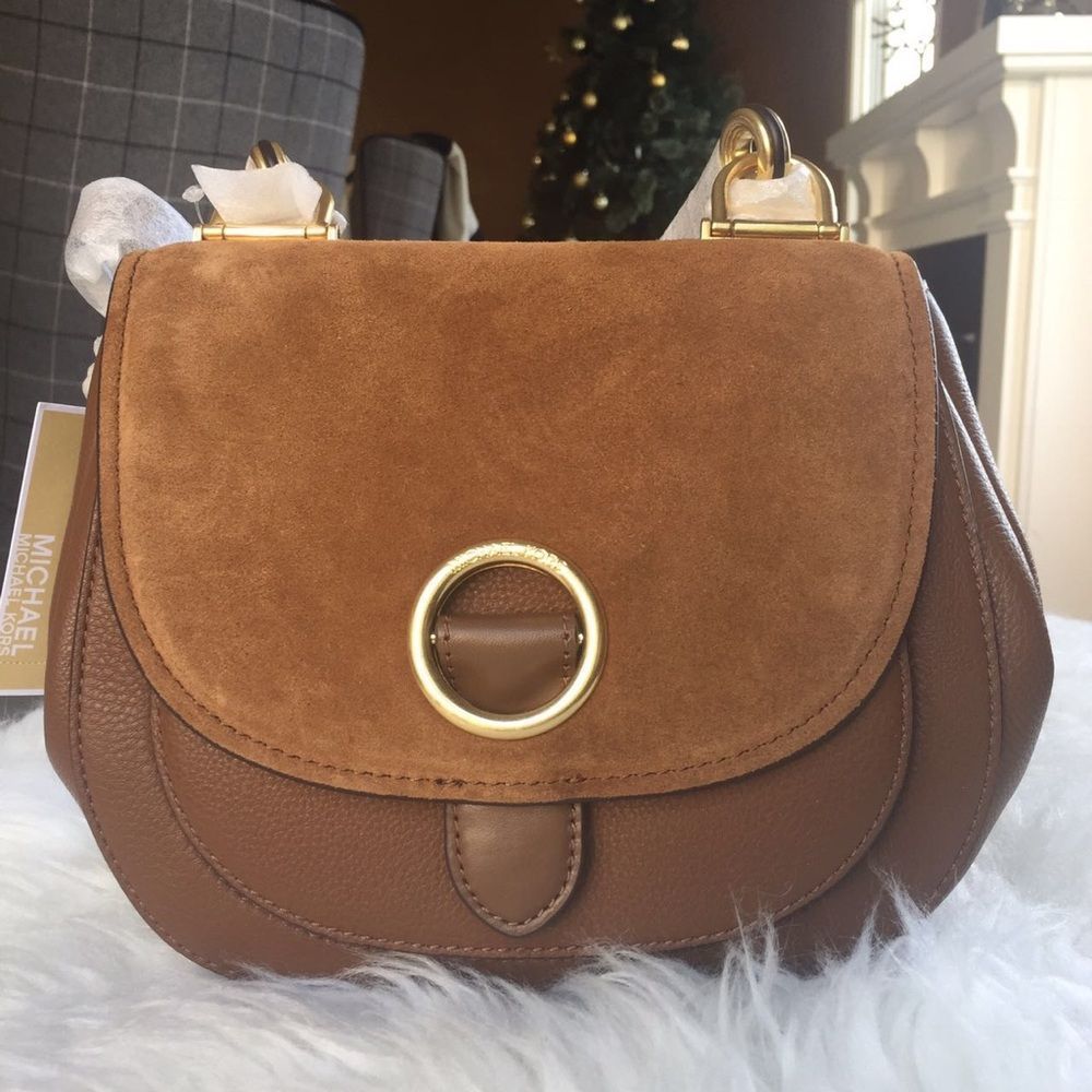 Michael Kors Isadore Medium Suede Satchel